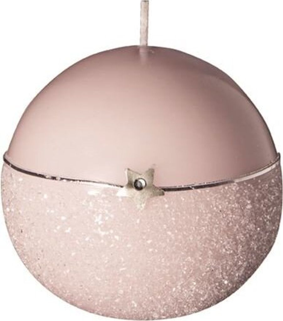 Weihnachtskerzen Kugelkerzen Holy Taupe Rose Ø 7 cm, 4 Stück