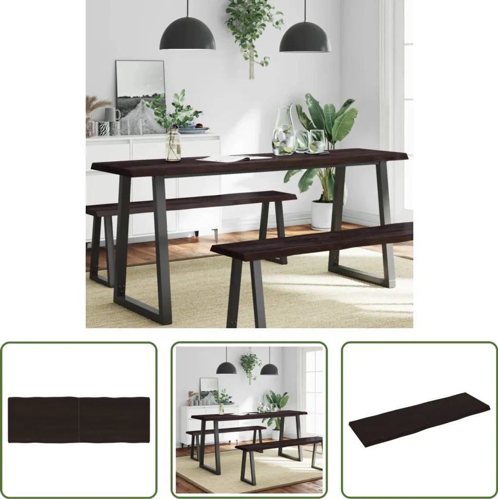 Piano Scrivania Direzionale 180x60 Rovere Massiccio - Bordo Vivo
