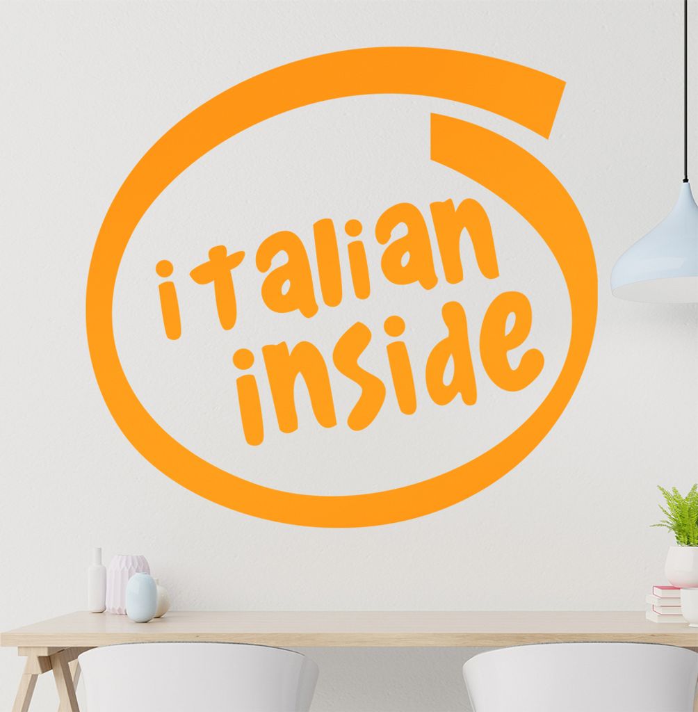 italien inside Wandtattoo in 6 Größen - Wandaufkleber Wall Sticker - Dekoration, Küche, Wohnzimmer, Schlafzimmer, Badezimmer