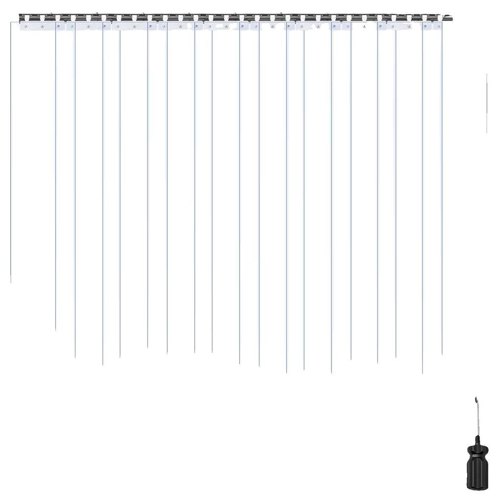 Tenda a strisce VEVOR, 213 cm di altezza x 152 cm di Immagine del prodotto 