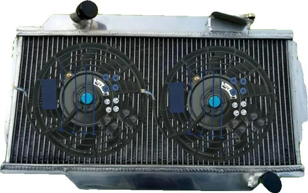 Radiateur Aluminium pour Triumph Spitfire MK III IV 1500 avec Double Fan