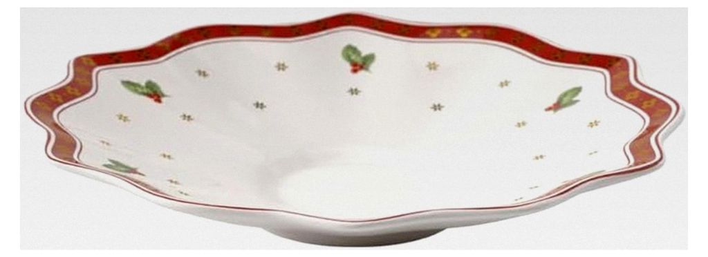 Untertasse, 16,5 cm, Premium Porzellan, Weiß/Rot