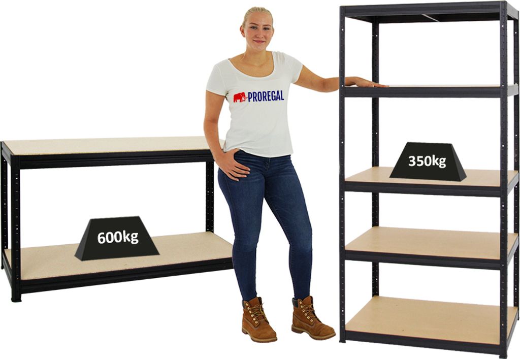 Mega Deal | 1x Schwerlastregal Slim Elephant M & 1x Produktbild 