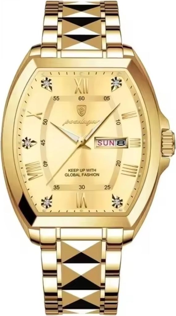 Elegante Herrenuhr POEDAGAR TO-35005 in Gold KP35005