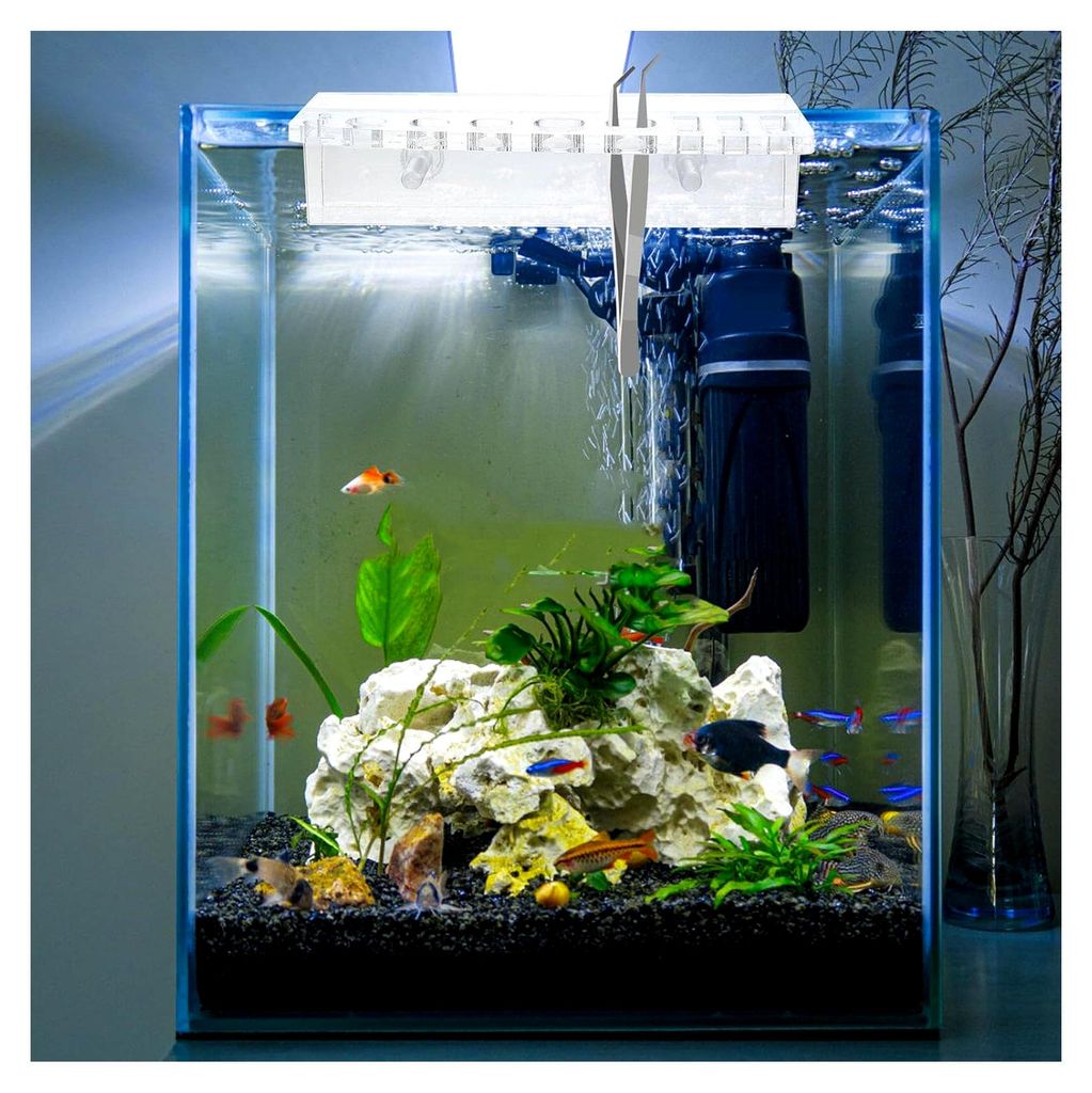 Acrylregal für Aquarienwerkzeuge zur Aufbewahrung von Scheren, Pinzetten und Reinigungswerkzeugen mit Wandhalterung für Aquariumzubehör