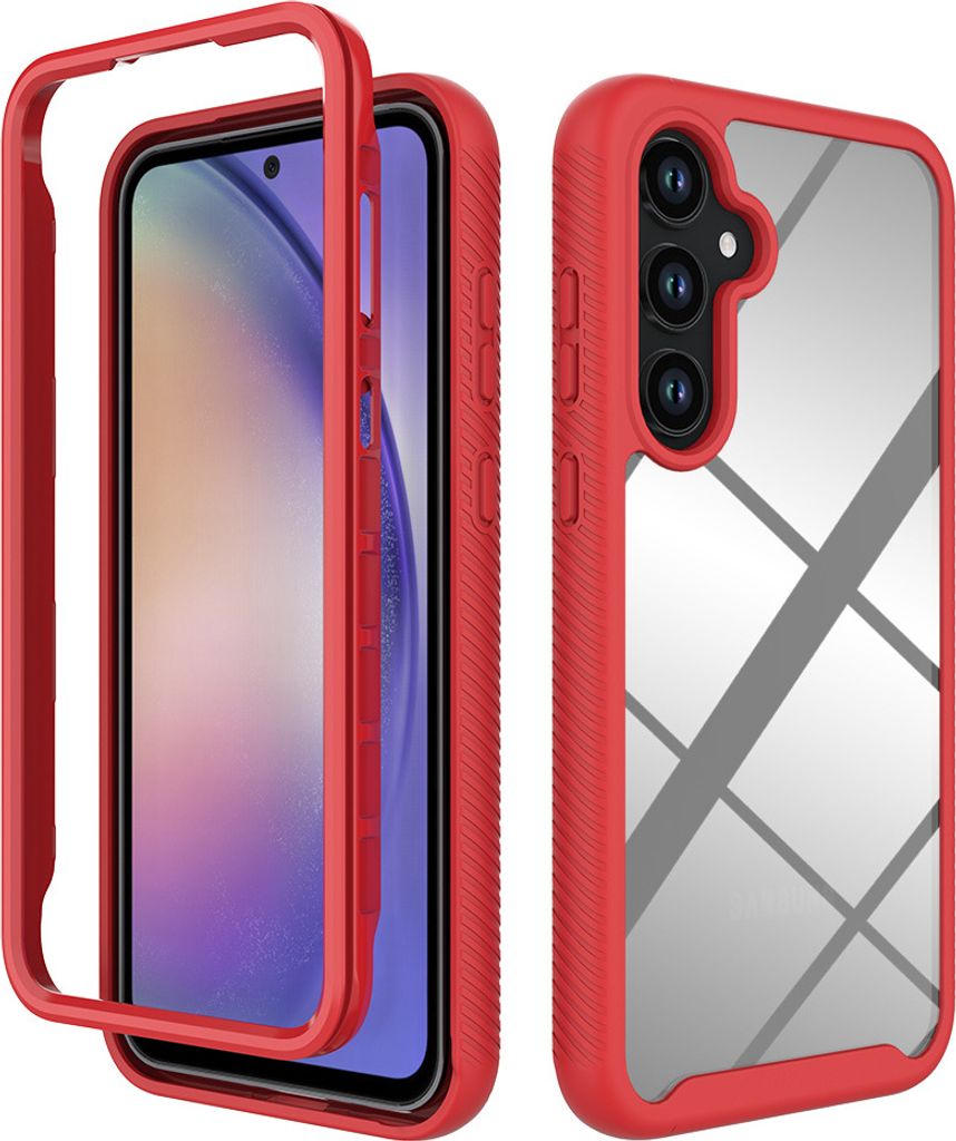 Galaxy A55 Hülle, Hybrid Transparente Rückseite TPU Bumper Produktbild 