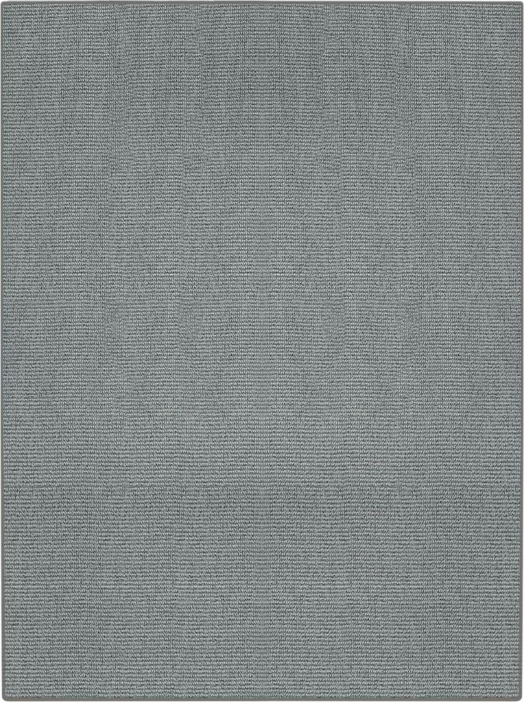 A close-up, full-frame view of a gray carpet with a subtle woven texture.