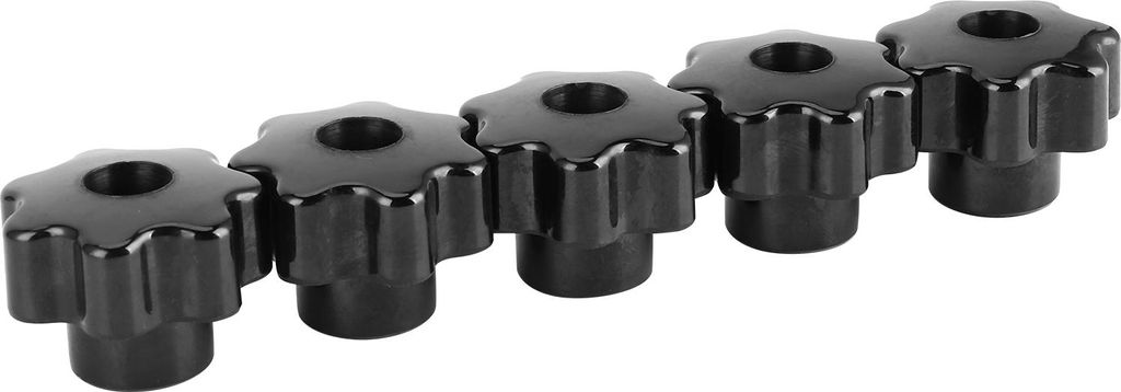 5 Stück Mutternknopfgriffe 7Star mit 10mm Messingkern für Industriegeräte und Werkzeuge (CM10x40 (Durchgangsloch))