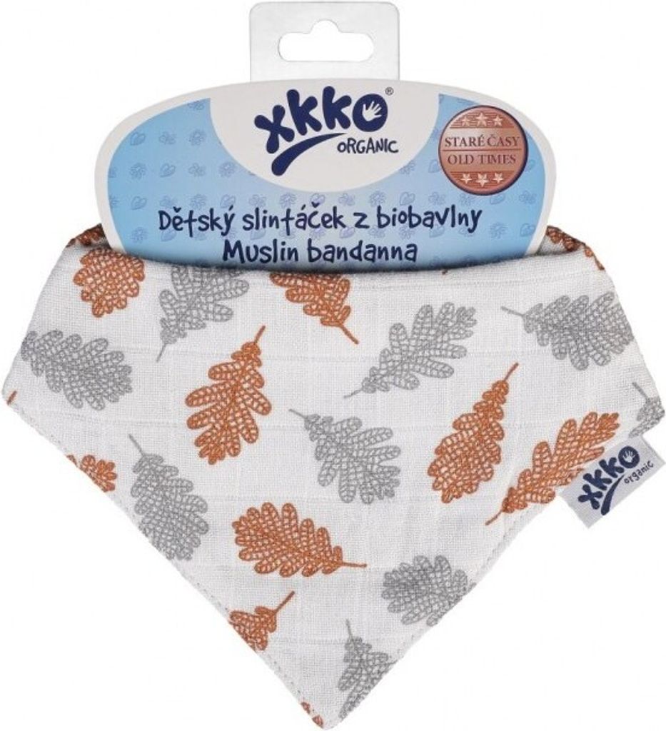 Lätzchen Old Time Oak Muster aus 100% Baumwolle mit Druckknopfverschluss für Kinder
