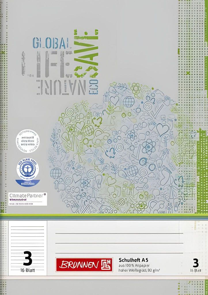 Brunnen Schulheft liniert DIN A5 - Bürokleinmaterial - A5 Produktbild 