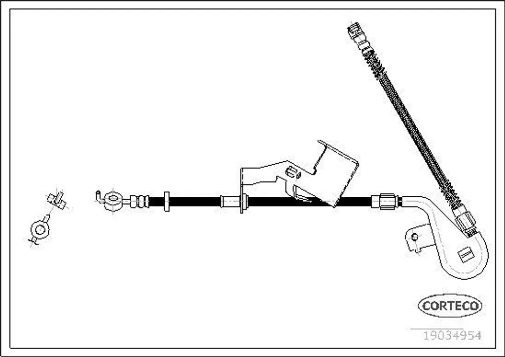 Flexible de frein CORTECO 19034954 Qualité OE 4806000000 Haute Pression