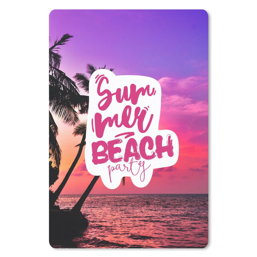 MuchoWow Mauspad Mousepad Sommer - Zitate - Rosa 18x27 cm - Mousepads - Maus Mat - Pad - Mausunterlage