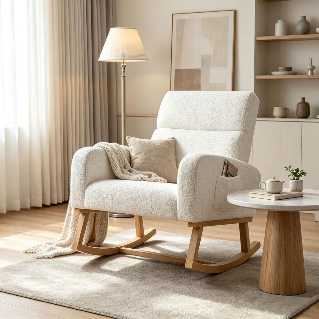 Fauteuil berçant INONEFT avec dossier haut, fauteuil à Image du produit 