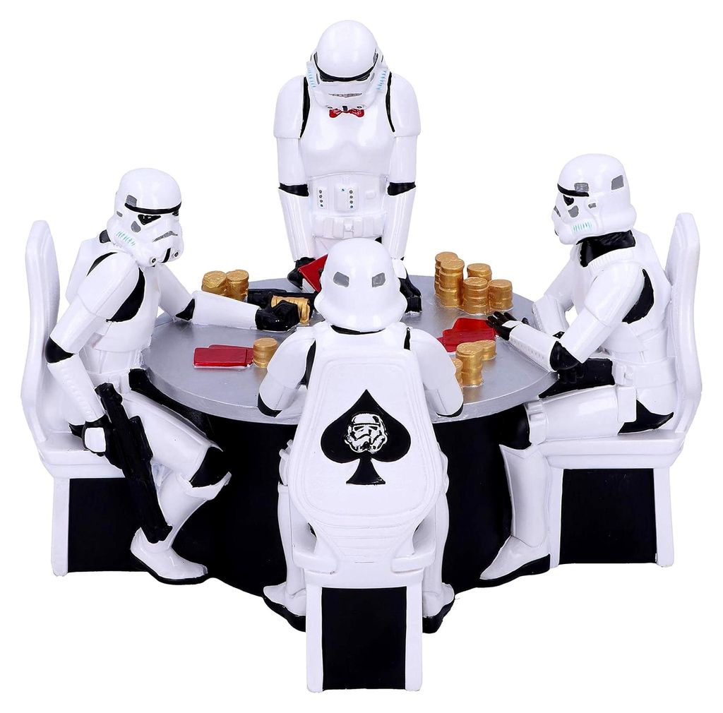 Stormtrooper-Figur aus Harz, Pokergesicht, 18,3 cm