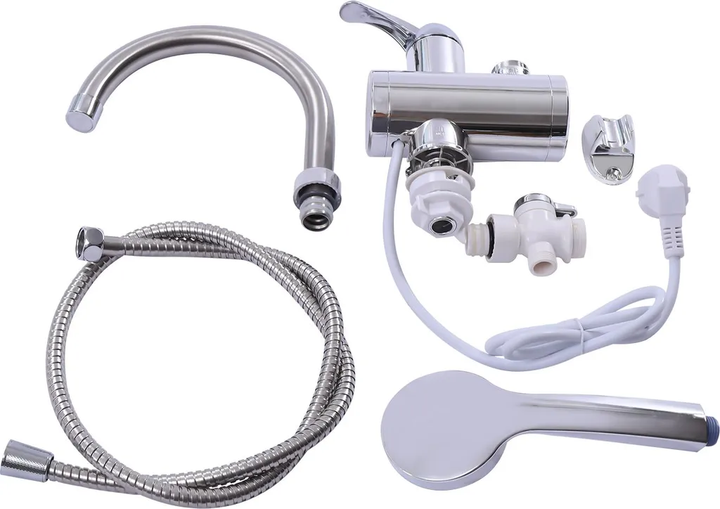 Robinet électrique eau chaude instantanée argenté - Modèle Expert 3000W