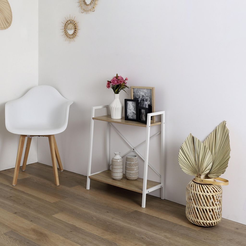 Regal aus Holz und Metall 60 x 27 x 70 cm Nina