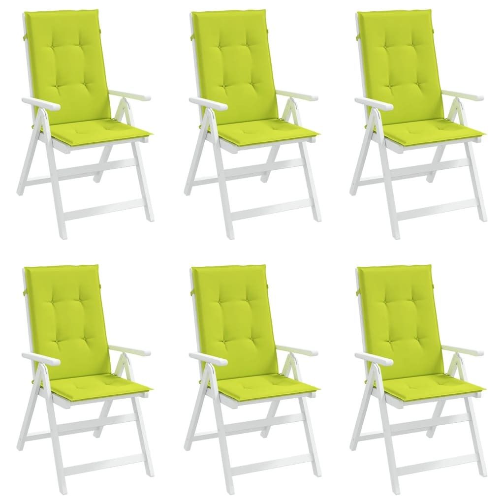 Hochwertigen Möbel Gartenmöbelauflagen - Grün Gartenstuhlauflagen für Hochlehner 6er-set Knallgrün 120x50x3cm NEU9354526