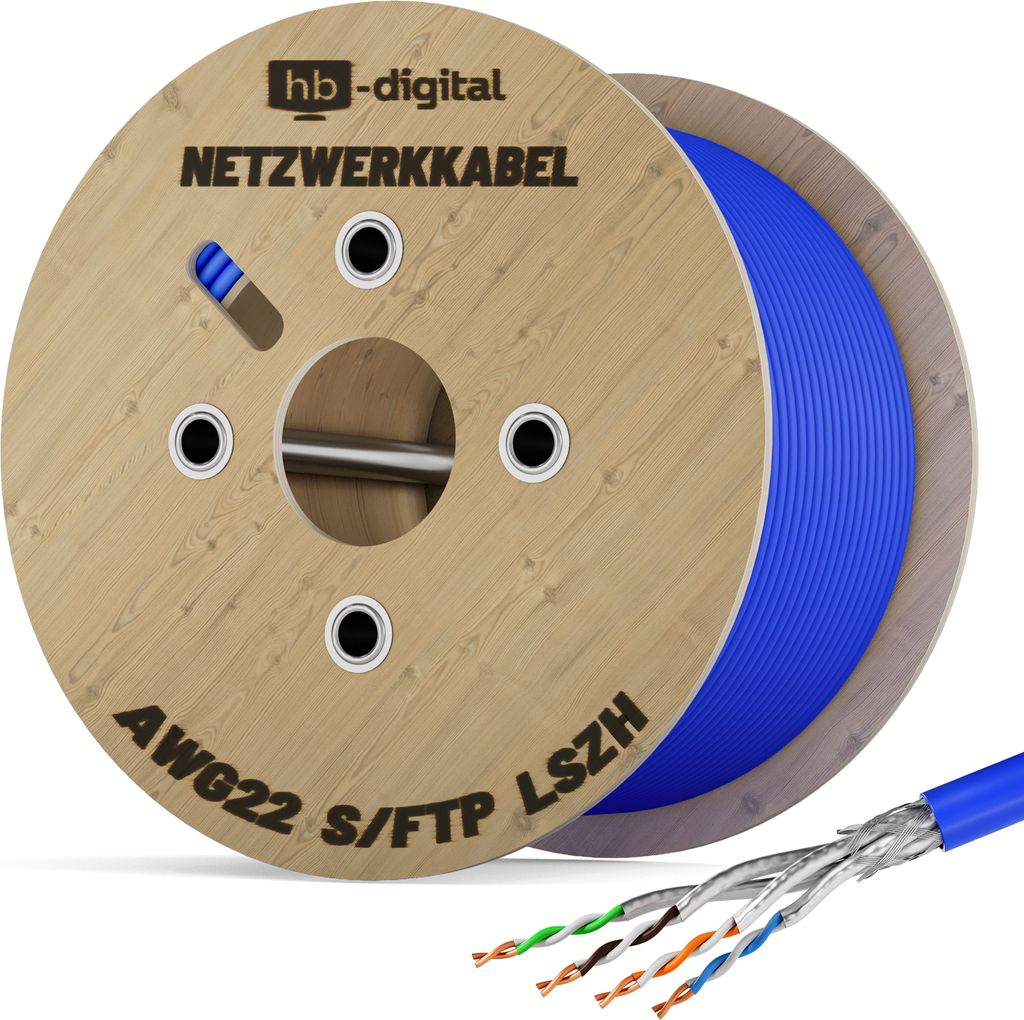 hb-digital Verlegekabel 250m Installationskabel CAT 8 max. Produktbild 