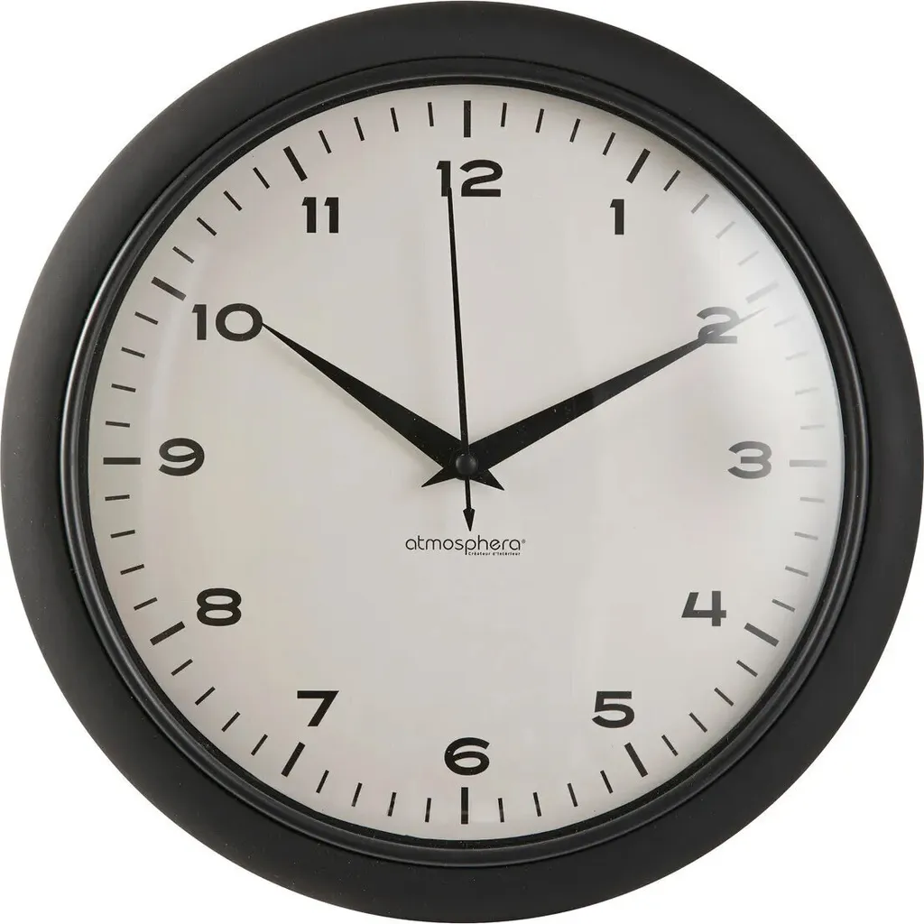Horloge murale CLARRISE Ø 28 cm avec mouvement silencieux et design pro