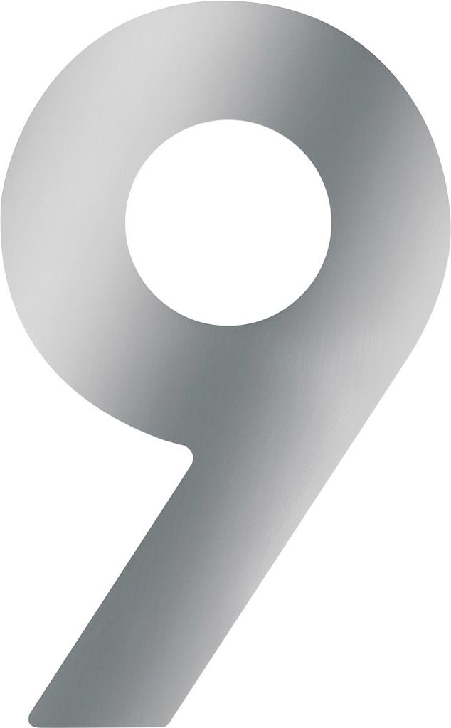 Hausnummer Meister 9 120 mm Edelstahl Produktbild 