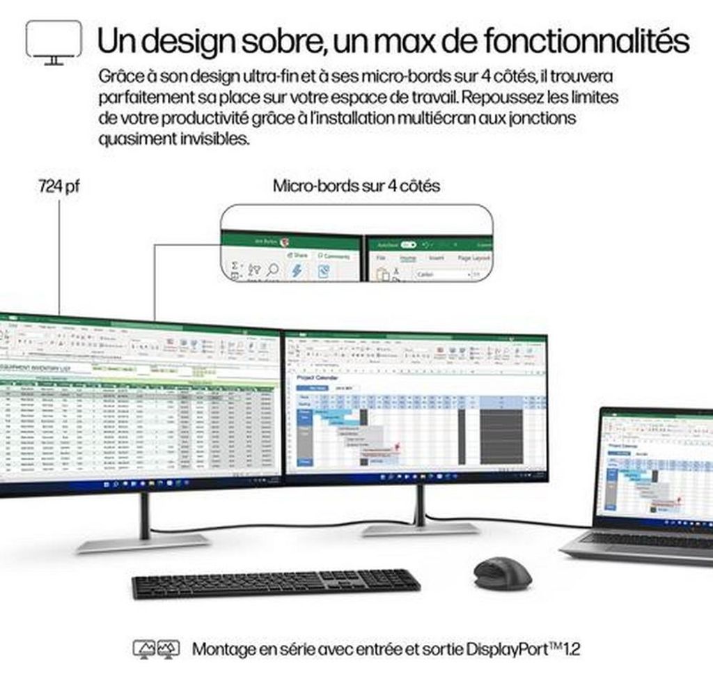 Hp 724Pf Ips Fhd 1920X1080@100Hz Dp/Hdmi/Usb 300Cd Produktbild 