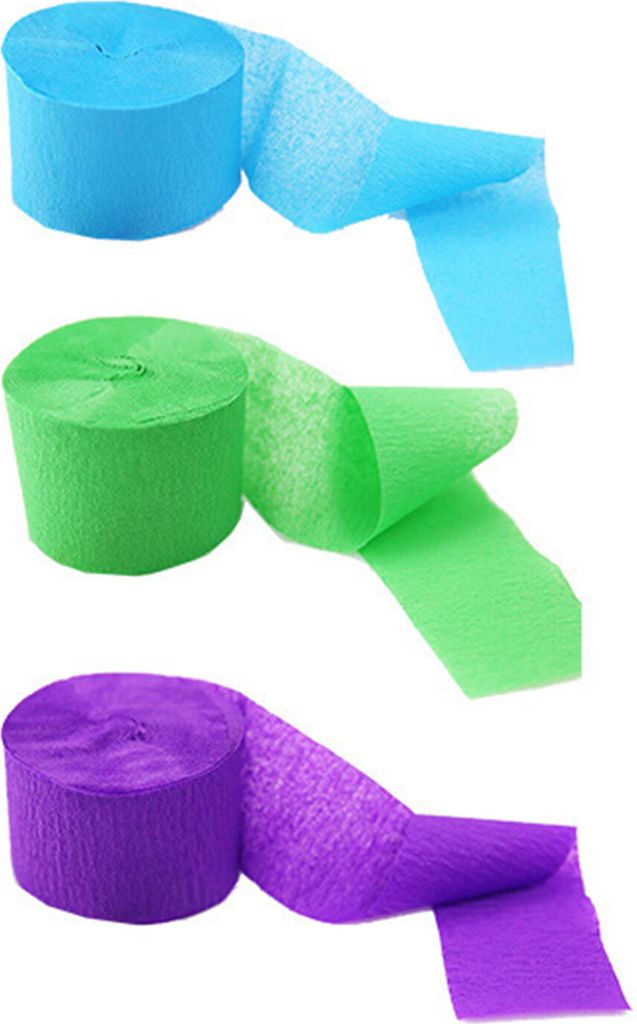 3 Roll Crepe Paper Cutter Crepe Paper Streamers Hintergrund Dekor für Hochzeit-J
