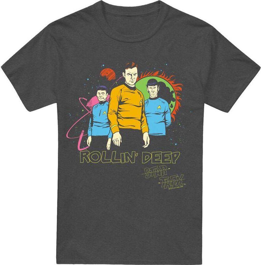 Star Trek - "Rollin Deep" T-Shirt für Herren/Damen Uni TV18229 (L) (Holzkohle)