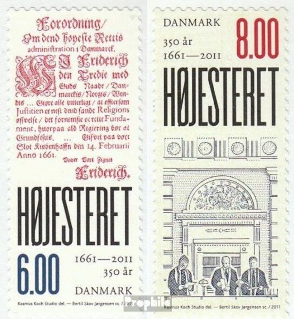 Briefmarken Dänemark 2011 Mi 1636-1637 (kompl.Ausg.) postfrisch Gericht