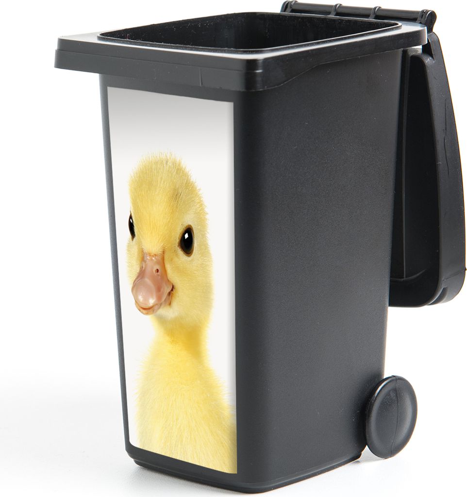 MuchoWow Mülltonnenaufkleber Ente - Küken - Süß - Kinder - Mädchen - Jungen 38x80 cm - Behälteraufkleber - Mülleimer-Aufkleber - Container...