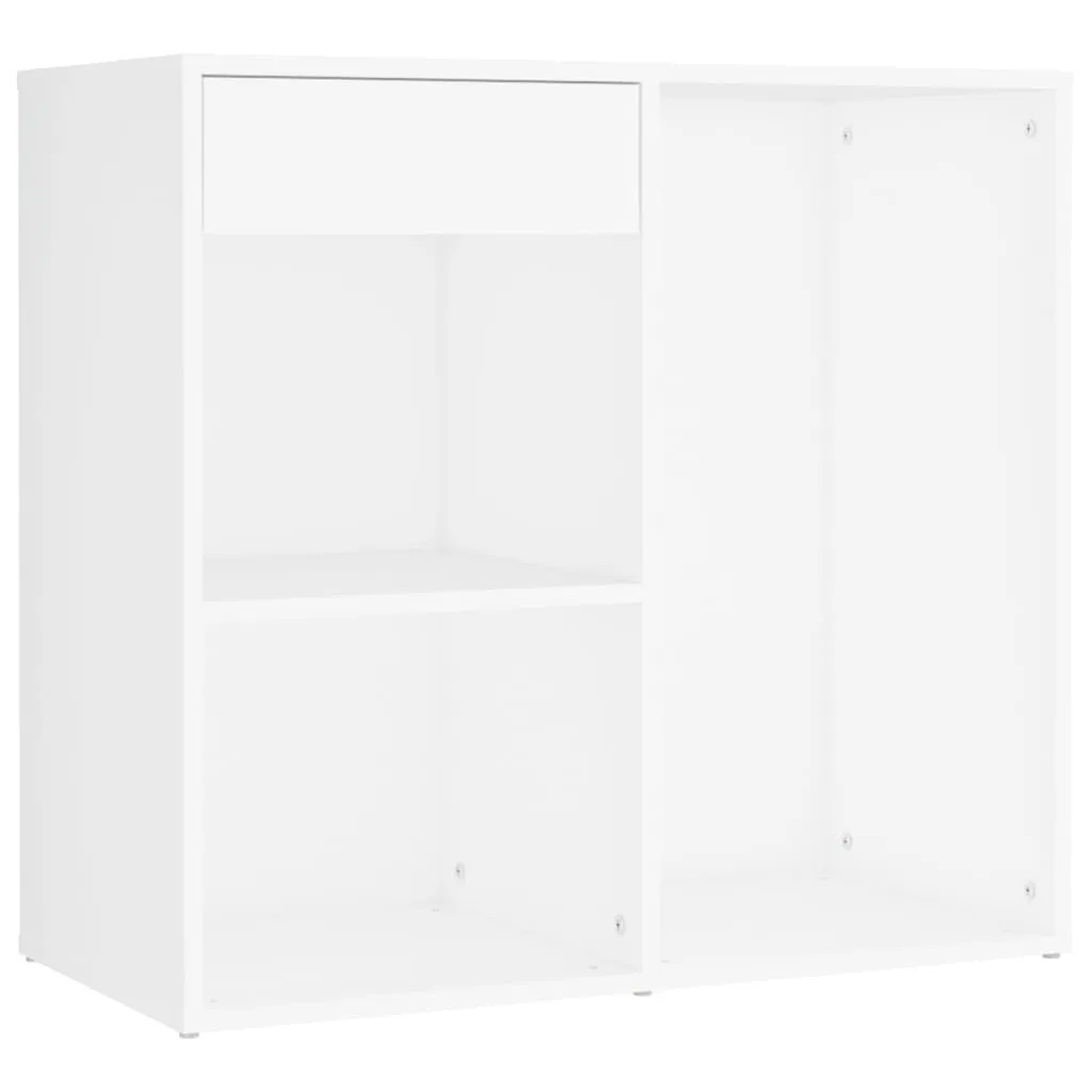 Meuble coiffeuse LED pour dressing avec 2 armoires blanches pratiques