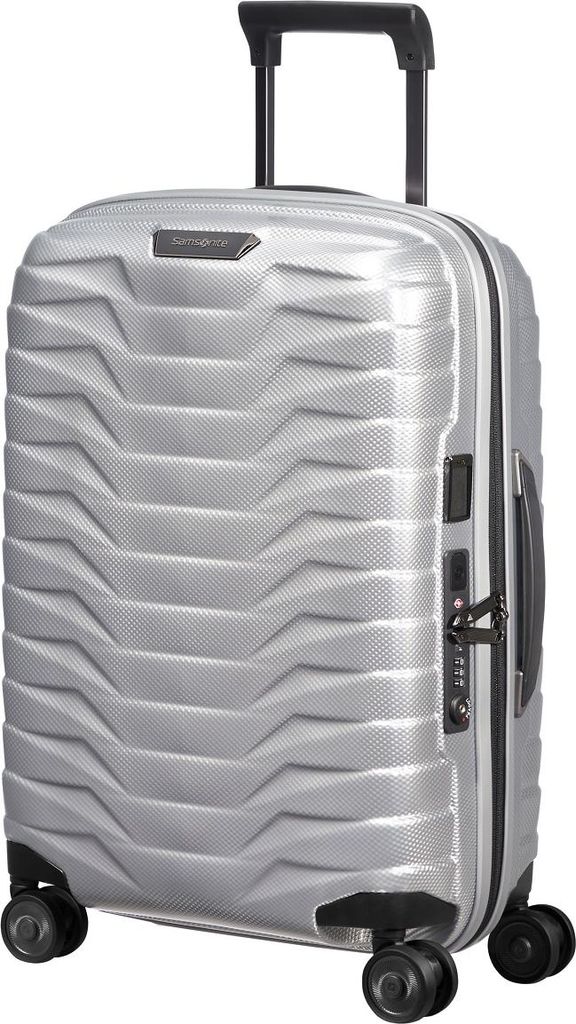 Samsonite Proxis Spinner 55 cm EXP mit TSA-Zahlenschloss silver