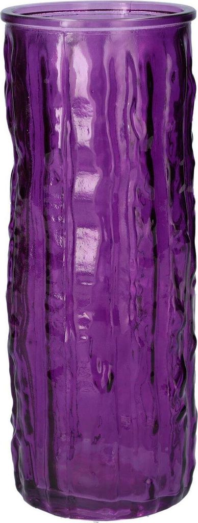 INNA-GLAS Dekovase ANJANKA aus Glas, dunkellila, 25cm, Ø9,5cm - Blumenvase