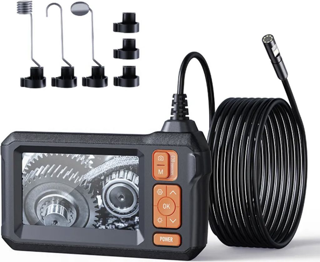 Inskam C30 Endoskop mit 4,3" Display, 8,5mm Sonde, Doppelkamera, 5m Festkabel