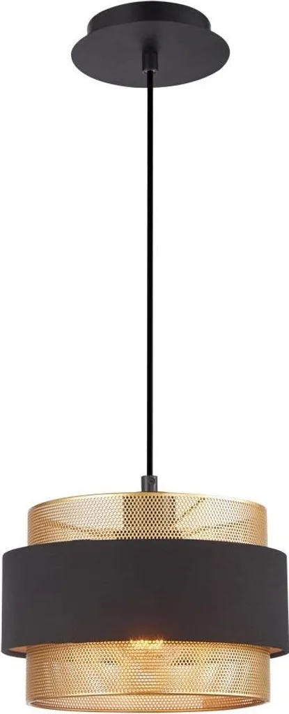 Lustre plafonnier design noir et doré Italux BANS avec douille E27 40W