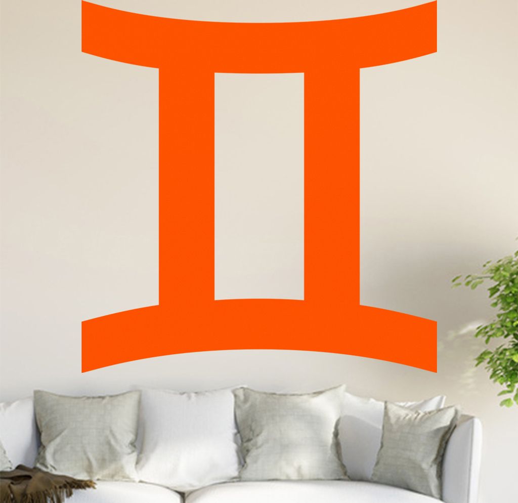 Sternzeichen: Zwillinge Wandtattoo in 6 Größen - Wandaufkleber Wall Sticker - Dekoration, Küche, Wohnzimmer, Schlafzimmer, Badezimmer