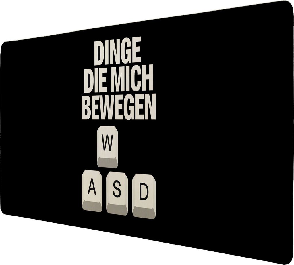 WASD Gamer Schreibtischunterlage 89x40cm XXL Mauspad - Dinge die mich bewegen