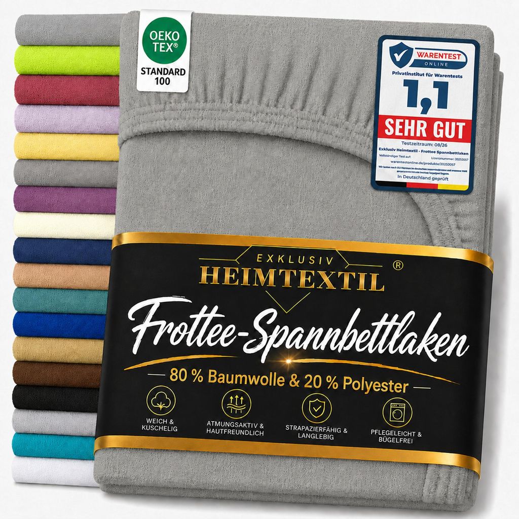 EXKLUSIV HEIMTEXTIL Frottee Spannbettlaken Rundumgummizug Produktbild 