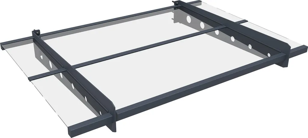 Auvent de Porte Moderne Fornorth 120x80cm en Polycarbonate Résistant