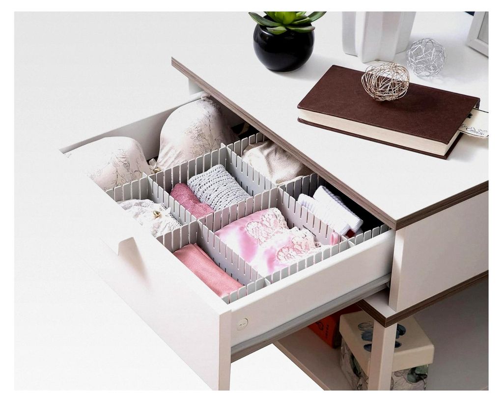 Schubladenorganizer, verstellbar, 16 Einheiten, praktisch und funktional, ideal zum Organisieren von Schubladen und Platz sparen, leicht zu montier...