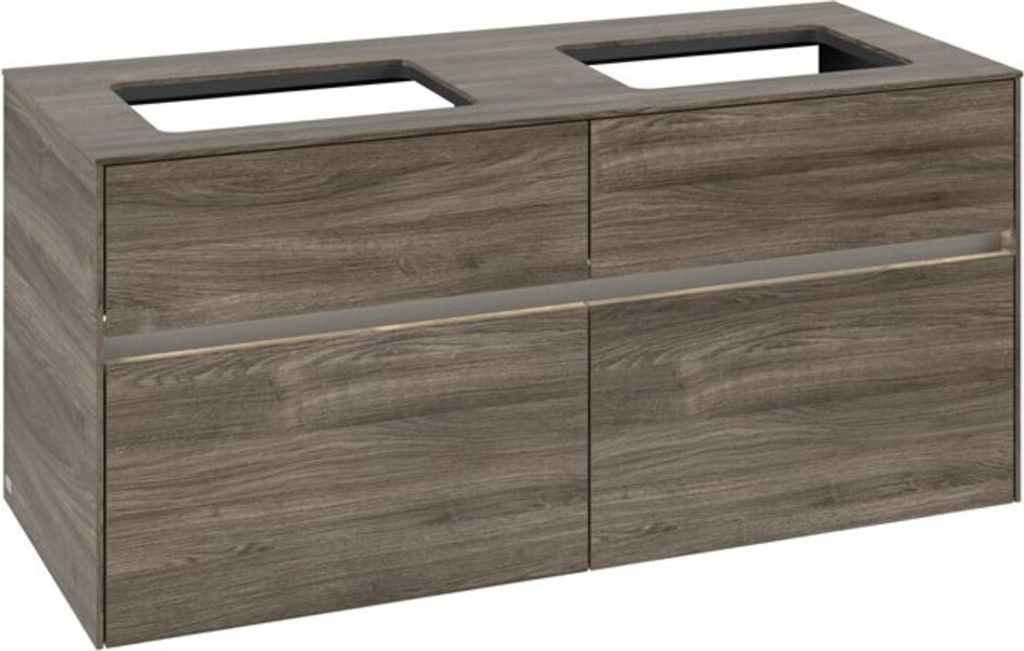 V&B Waschtischunterschrank Collaro 120x54,8x50cm, f 2 WT, LED 8,8W, st. Oa