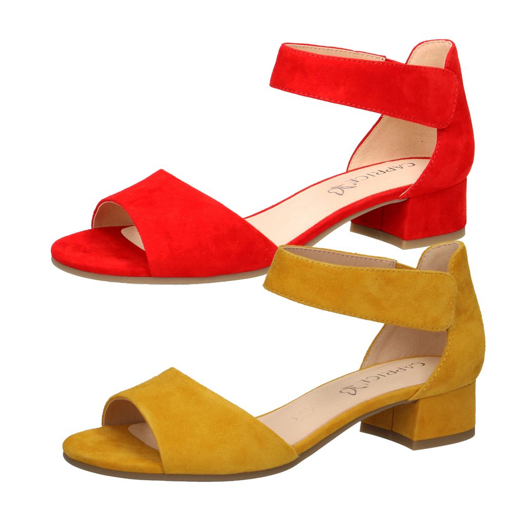 Caprice 9-28212-24 Damen Sandaletten geschlossene Ferse Sandalen, Größe:40.5 EU, Farbe:Rot