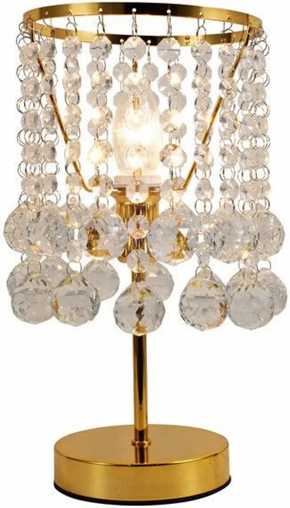 Lampe de table London Crystal Reality dorée E14 40W métal 33x16cm