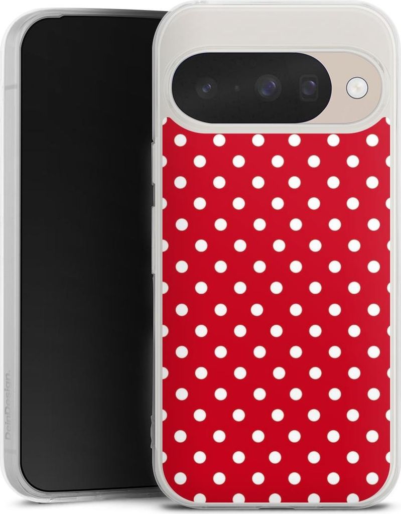 DeinDesign Handyhülle für Google Pixel 10 Pro Silikon Hülle Case Smartphone Schutzhülle Polka Dots Punkte Retro