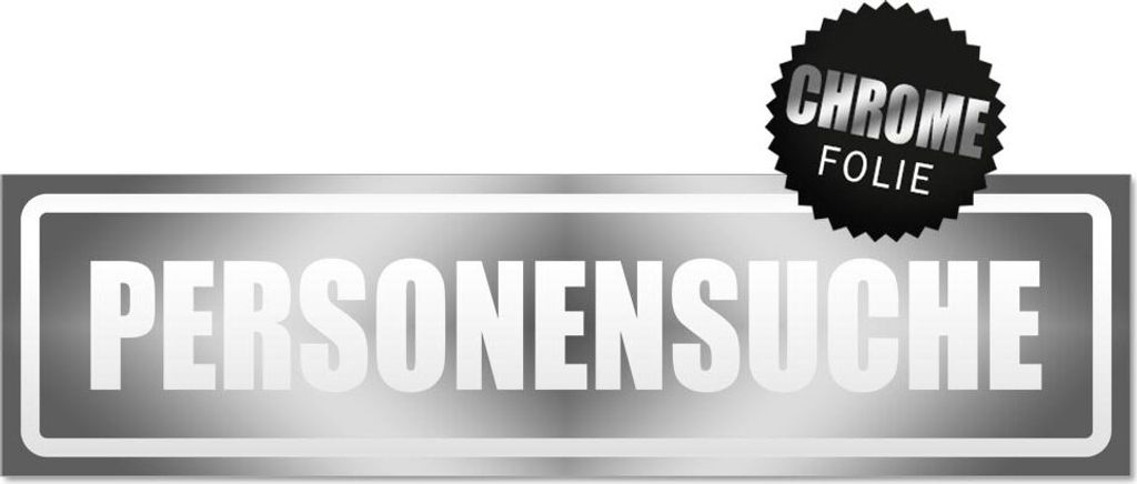 Personensuche invertiert Magnetschild Schild magnetisch