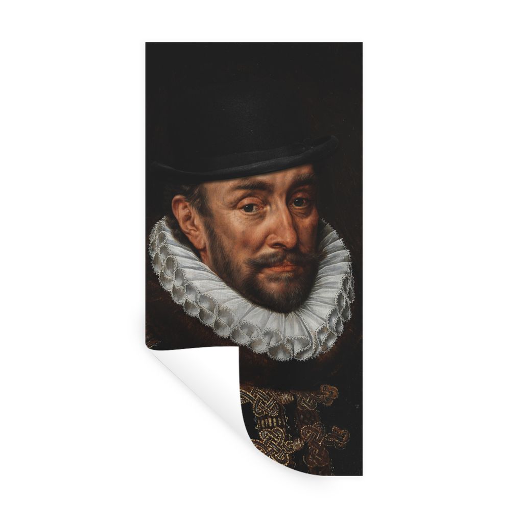 MuchoWow Wandtattoo Wandsticker Wandaufkleber Gemälde - Wilhelm von Oranien - Alte Meister 20x40 cm Selbstklebend und Repositionierbar - Selbstk...