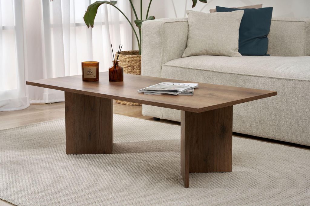 Skye Decor, Sabin - VNT Walnut, Couchtisch, Nussbaum, 100 % Melaminplatte, 119 x 60 x 40 cm
