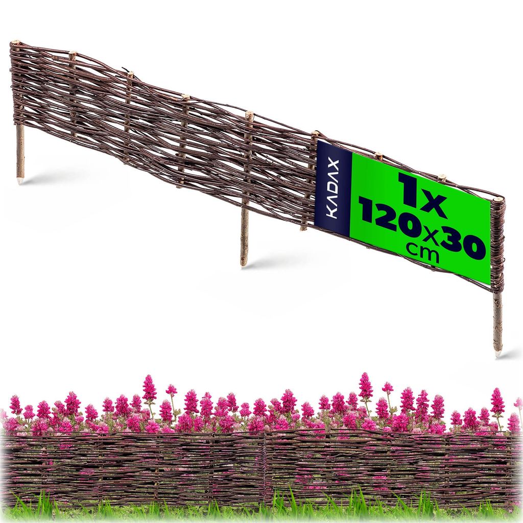 KADAX Palisada Wiklinowa Płotek 120x30cm Płot Obrzeże Zdjęcie produktu 