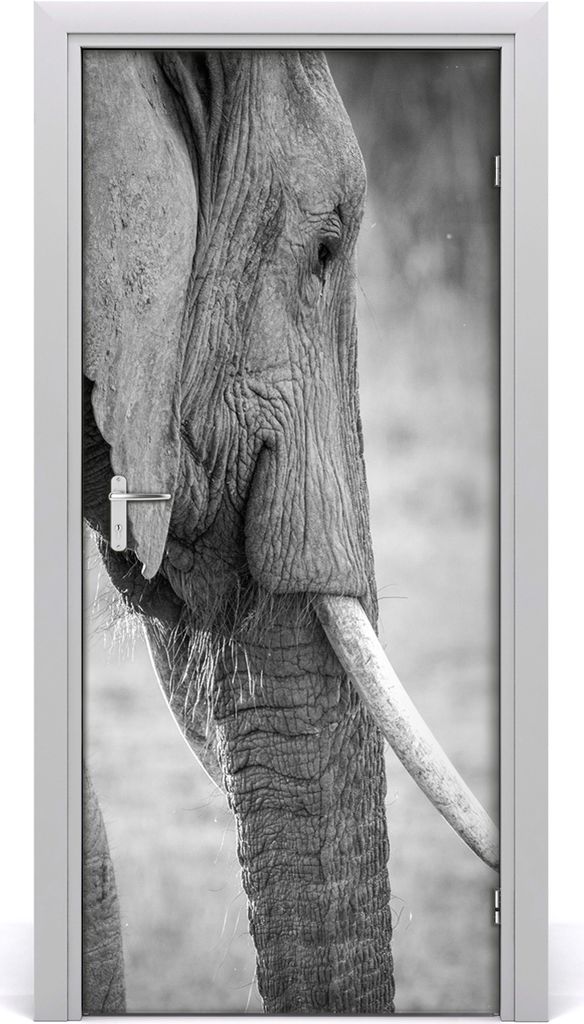 Tulup Türaufkleber 95x205 cm Dekorative Aufkleber Selbstklebend Wasserdichte Tapete Abnehmbar Schlafzimmer Wohnzimmer Wohnkultur - Elephant Wand