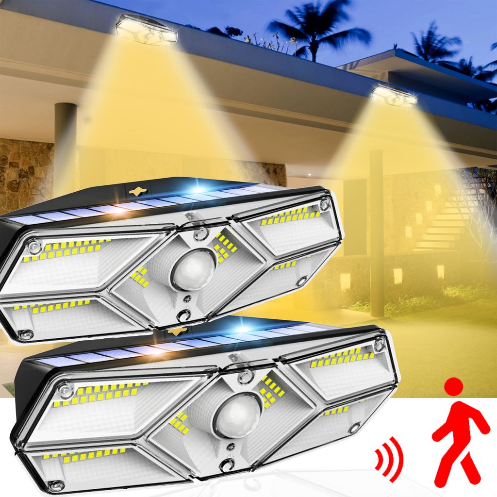 Acouto Solar-Wandleuchte Mit Bewegungsmelder – IP65 Wasserdicht, 250 Lumen, Für Außenbereich