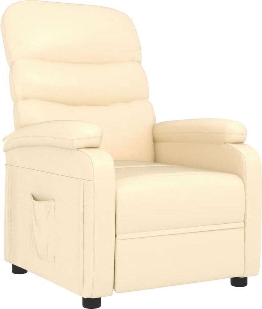 vidaXL Relaxsessel Creme Kunstleder